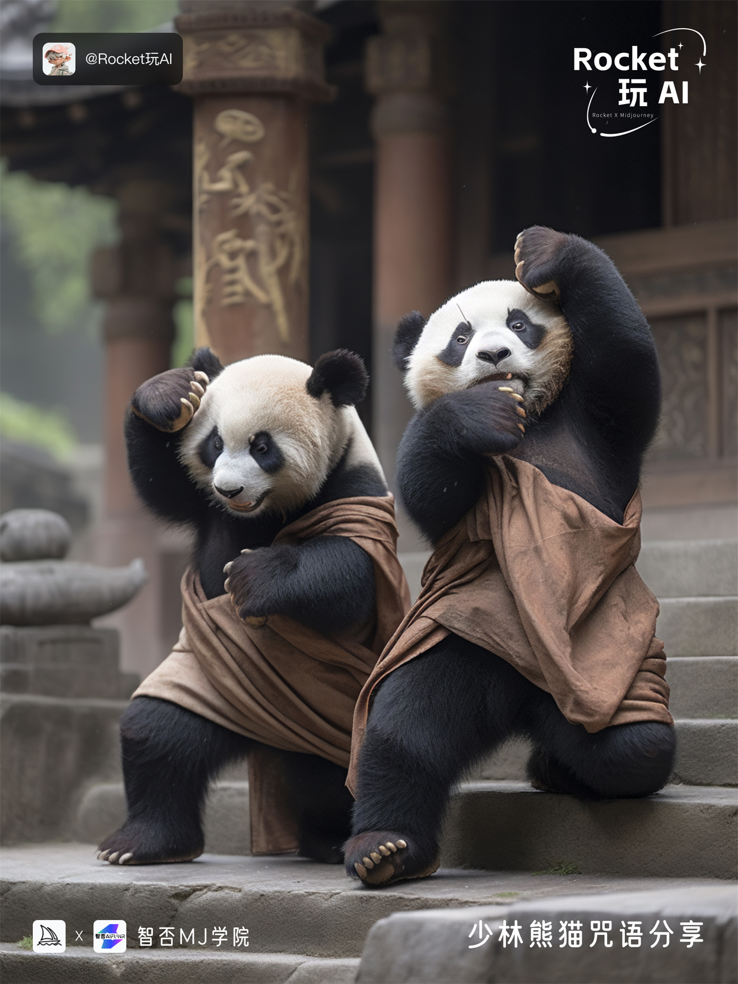 9组少林熊猫之花花&果赖习武日常